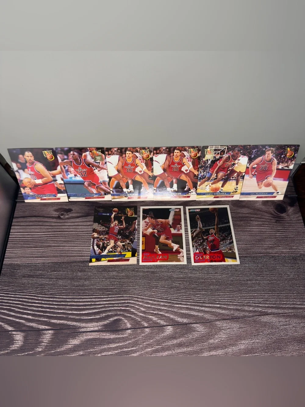 1993-94 Fleer Ultra Bullets Card Lot of 9 Duckworth Cheaney NBA